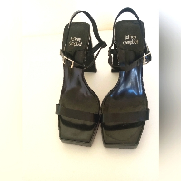 JEFFERY CAMPBELL Danceria 2 Platform Open Toe Black Shoes | 9.5 - Picture 2 of 9